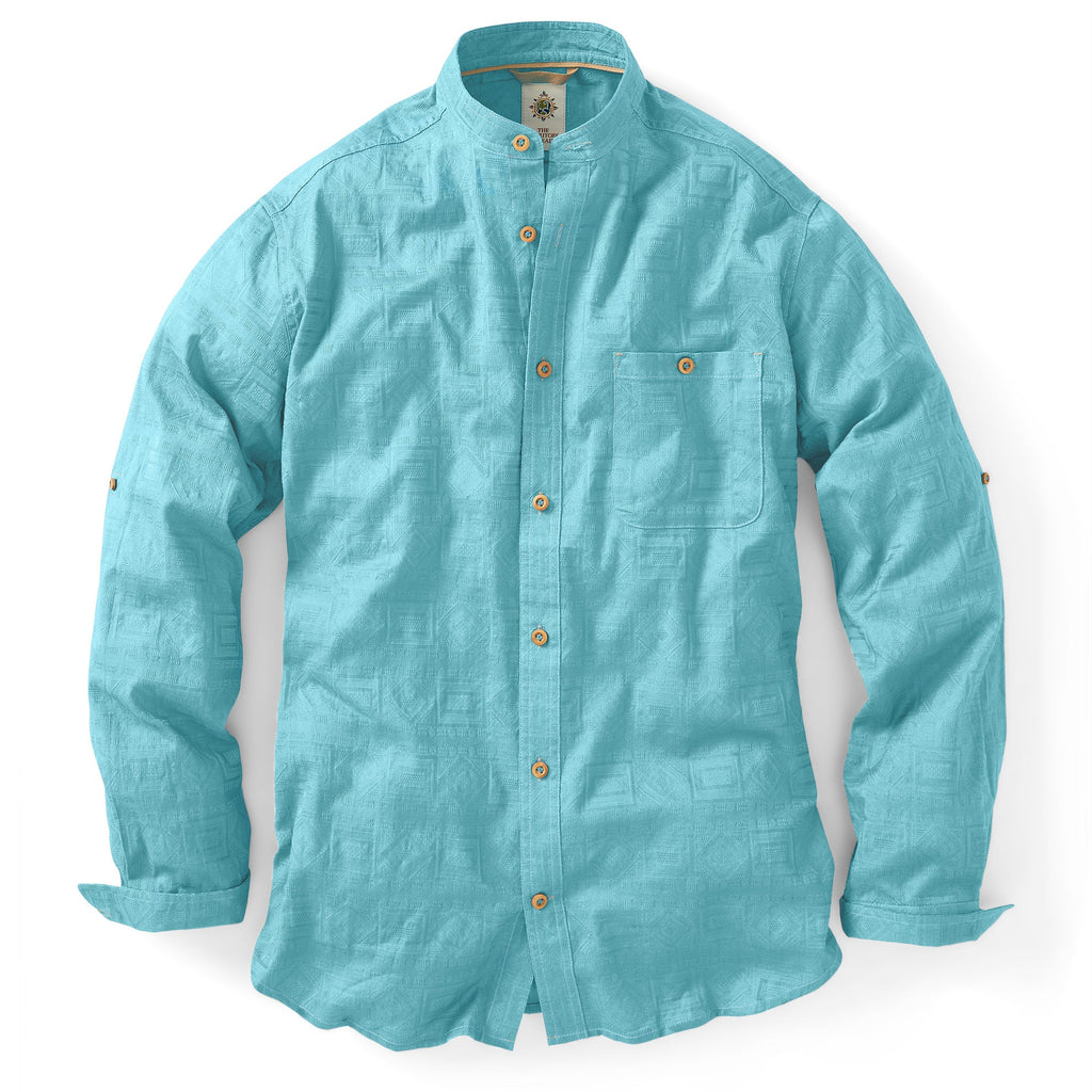 Long Sleeve Las Conchas Band Collar Shirt – The Territory Ahead