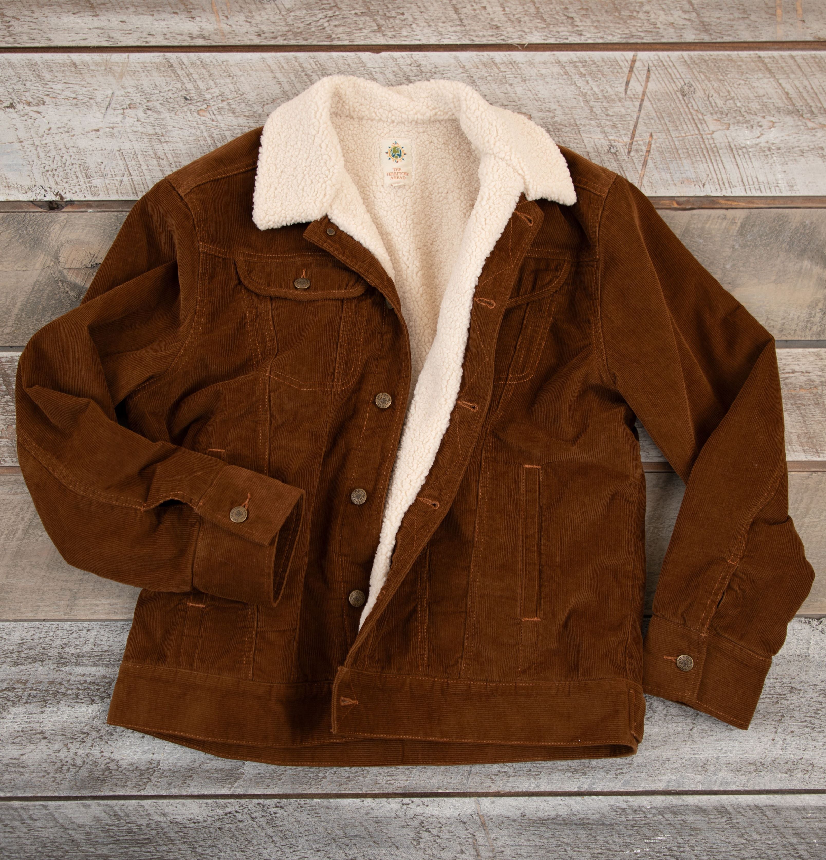 The Territory Ahead Brown Leather Suede Jacket on sale