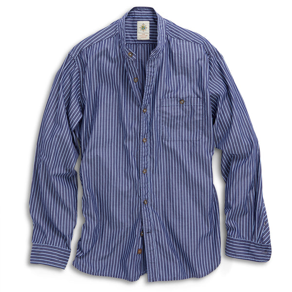 Holway Band Collar Striped Shirt – The Territory Ahead